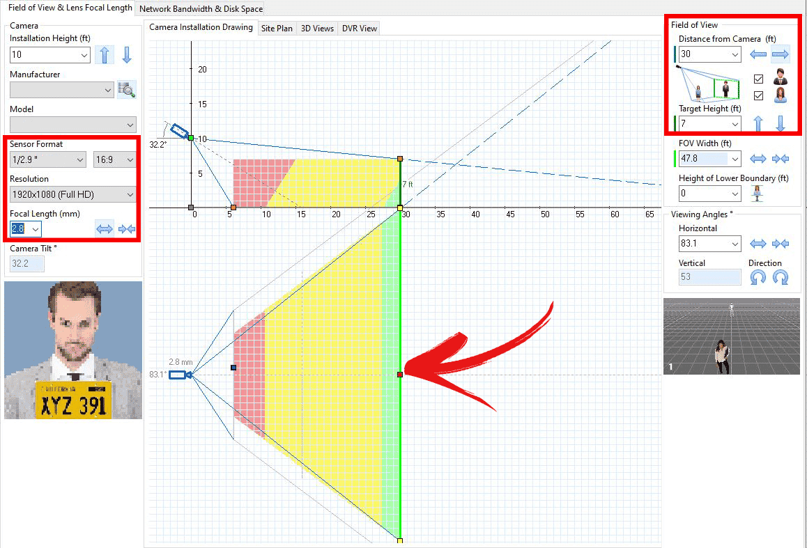 Wyze cam field of view calculation