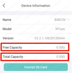 Zosi SD card info